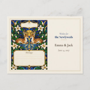 Herten Huwelijksgastboek Wensen Briefkaart