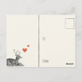 Herten Illustratie Liefde Briefkaart (Achterkant)