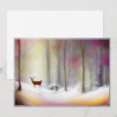 Herten in besneeuwde bossen budget Kerstmis Feestdagenkaart (Voorkant / Achterkant)