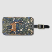 Herten in Bluebell Forest William Morris geïnspire Bagagelabel (Voorkant (horizontaal))