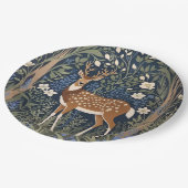 Herten in Bluebell Forest William Morris geïnspire Papieren Bordje (Gekanteld)