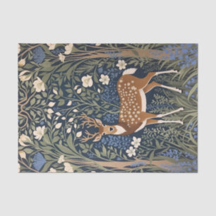 Herten in Bluebell Forest William Morris geïnspire Tissuepapier