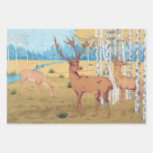 Herten in Bos  Dier Inpakpapier Vel (Voorkant 2)