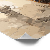 Herten in Bossen Impressionistisch Schilderen - AI Poster (Hoek)