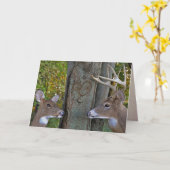 herten in bossen met echt liefdeshart kaart (Gele Bloem)