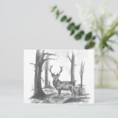 herten in de bosgif briefkaart (Staand voorkant)