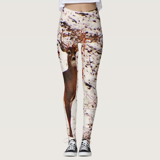 Herten in de bossen Camo Camouflage. Leggings (Voorkant)