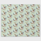 herten in de Bossen patroonwikkelpapier Cadeaupapier (Vlak)