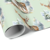 herten in de Bossen patroonwikkelpapier Cadeaupapier (Rol Hoek)