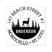 Herten in de Bossen Wintervakantie Adres Zelfinktende Stempel (Design)