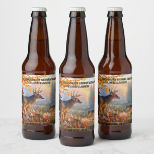 Herten in de bronstijd aanpassen, elke staat, gede bier etiket