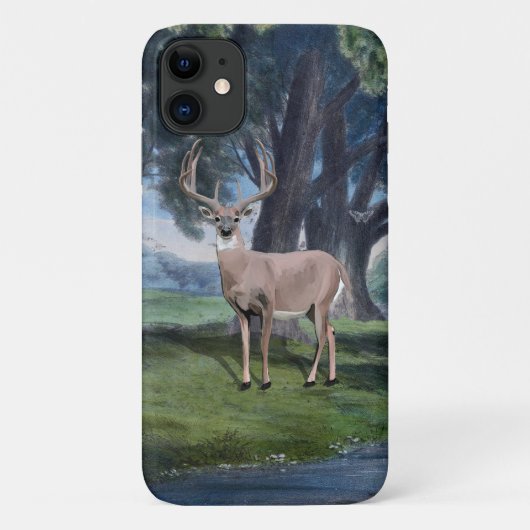 Herten in de natuur en bomen Case-Mate iPhone case (Achterkant)