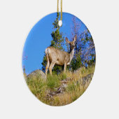 Herten in de Rocky Mountains Keramisch Ornament (Rechts)