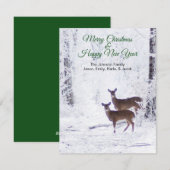 Herten in de Sneeuw Vakantie Groet Kaart (Voorkant / Achterkant)