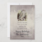 Herten in de sneeuw wintervakantie feestdagenkaart (Achterkant)