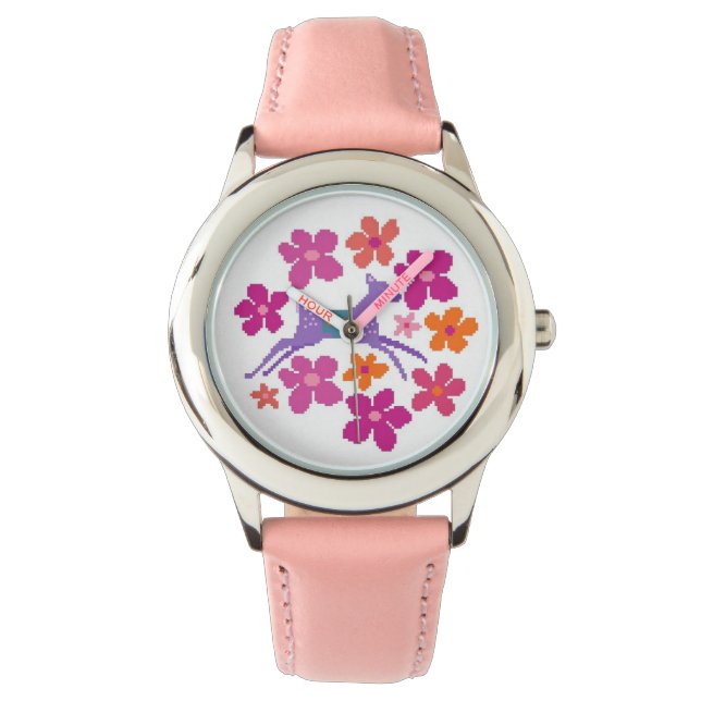 Herten in de Wildbloemen eWatch Horloge (Voorkant)