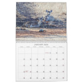 Herten in de wilde fotografische kalender (Jan 2026)