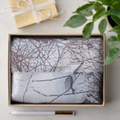 Herten in de winter Sneeuw Foto Tissue Paper Tissuepapier (Geschenk)