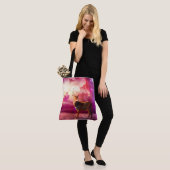 Herten in de wolken - Roze Canvas tas (Op model)