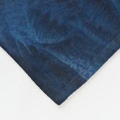 Herten in donker bos van blauwe nevel fleece deken (Hoek)