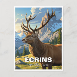 Herten in Écrins Nationaal Park Frankrijk Reizen Briefkaart