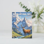 Herten in Écrins Nationaal Park Frankrijk Reizen Briefkaart (Staand voorkant)