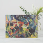 Herten in een bloementuin door Franz Marc, Vintage Kaart (Staand voorkant)