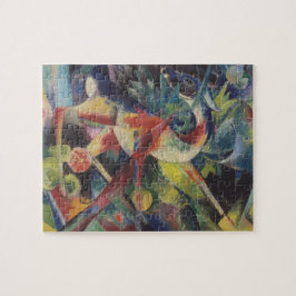 Herten in een bloementuin door Franz Marc, Vintage Legpuzzel