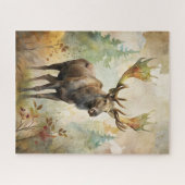 Herten in een bos legpuzzel (Horizontaal)