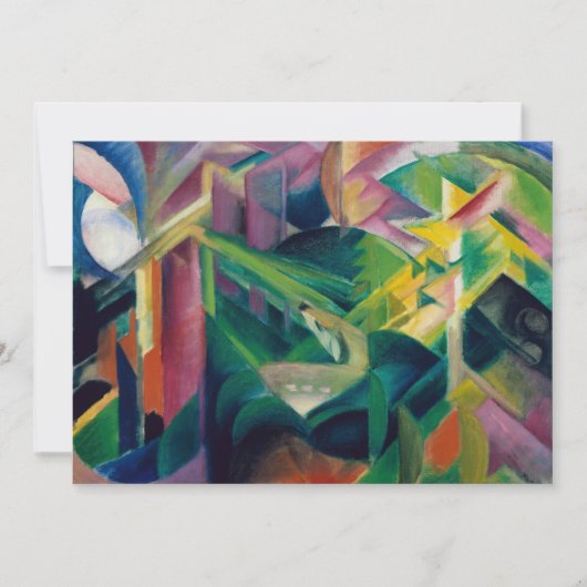 Herten in een kloostertuin door Franz Marc Kaart (Voorkant)