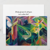Herten in een kloostertuin door Franz Marc Kaart (Voorkant / Achterkant)