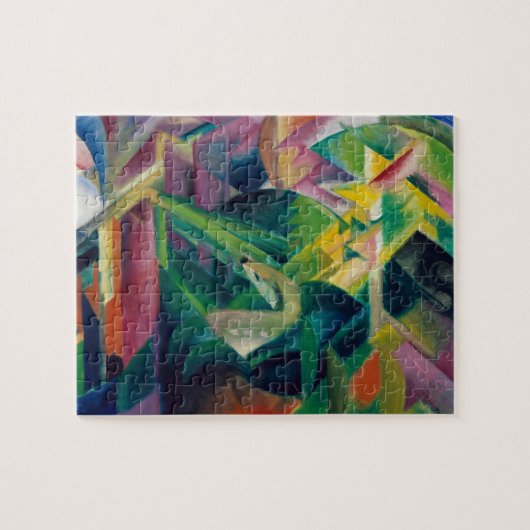 Herten in een kloostertuin door Franz Marc Legpuzzel (Horizontaal)