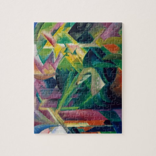 Herten in een kloostertuin door Franz Marc Legpuzzel (Verticaal)