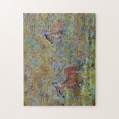 Herten in een Meadow Animal Art Puzzel (Verticaal)