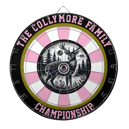 Herten in Forest Bullseye Art Dartbord (Voorkant)