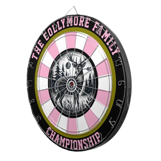 Herten in Forest Bullseye Art Dartbord (Voorkant Rechts)