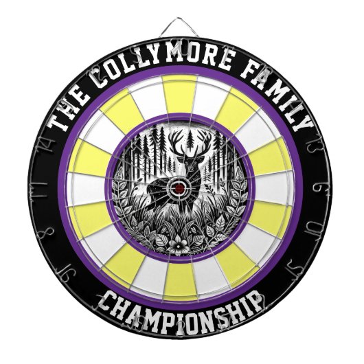 Herten in Forest Precision Target Dartbord (Voorkant)