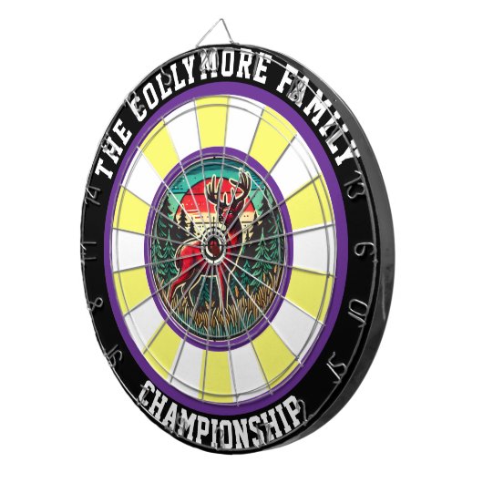 Herten in Forest Wall Decor Dartbord (Voorkant Rechts)