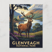 Herten in Glenveagh National Park Ierland Reizen Briefkaart (Voorkant)