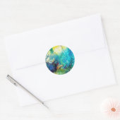 HERTEN IN GROEN BOSLAND RONDE STICKER (Envelop)