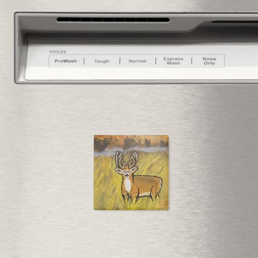 Herten in Herfst magneet (Insitu (Vaatwasser))