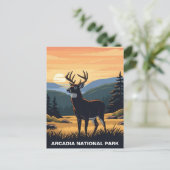 Herten in het Arcadia National Park Briefkaart (Staand voorkant)