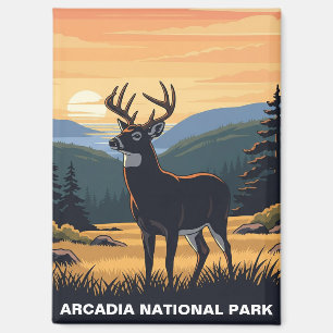 Herten in het Arcadia National Park Magneet
