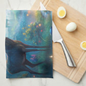 Herten in het betoverde bos theedoek (Quarter Fold)