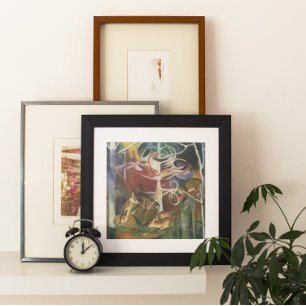 Herten in het bos door Franz Marc, Vintage Fine Ar Poster