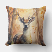 Herten in het bos herfst - Natuurlijke herfstdecor Kussen (Voorkant)