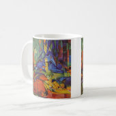 Herten in het bos II door Franz Marc, Vintage Art Koffiemok (Voorkant links)