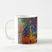 Herten in het bos II door Franz Marc, Vintage Art Koffiemok (Links)