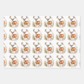 Herten in het bos Kerstmis Inpakpapier Vel (Voorkant 3)