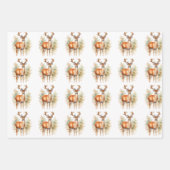 Herten in het bos Kerstmis Inpakpapier Vel (Voorkant 2)